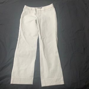 Banana republic size 0 dress pants. White with black pin stripe.